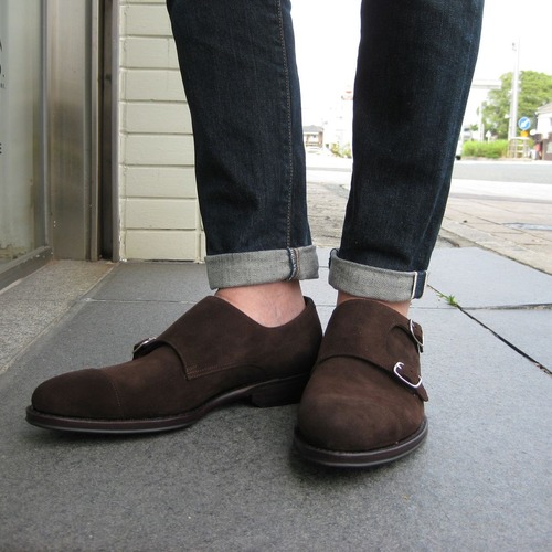 Jalan Sriwijaya 革靴 ダブルモンクストラップ UK8 1/2 JALAN SRIWIJAYA - ダイナイトソール デュプイカーフ ダブルモンク