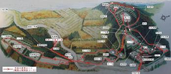 山中城見学ルート図