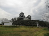 03中江藤樹像の位置より大洲城天守