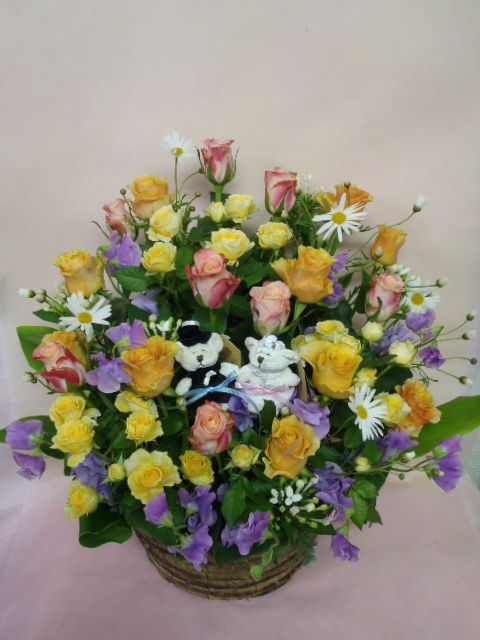 花ギフト|フラワーギフト|誕生日 花|カノシェ話題|スタンド花|ウエディングブーケ|花束|花屋|19646