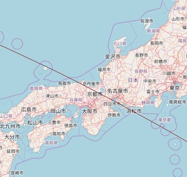 中国の天宮1号通過画像 (2)