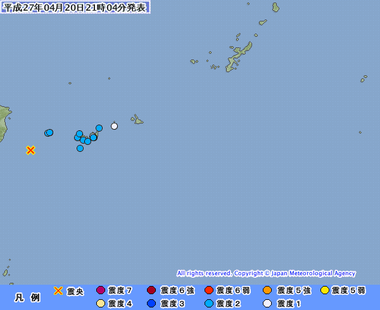 与那国島近海 台湾 沖縄 地震 4月20日