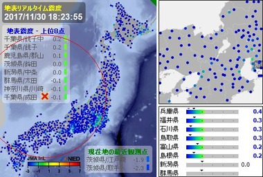日本海中部 深さ10km