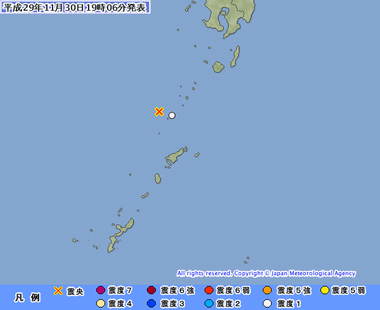 トカラ列島近海20171130190626495-301902
