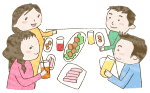 合コンのイラスト