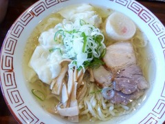 おお田_白たまり醤油ラーメン+ワンタン(具)_201808