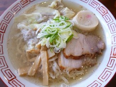 おお田_白たまり醤油ラーメン+ワンタン(具)_201701