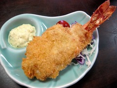 海女小屋_大海老フライ_201207