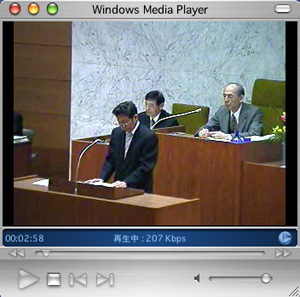 戸田市議会における神保国男市長(ライブ放送)