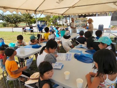 川に入る前に