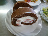 イチゴのロールケーキ
