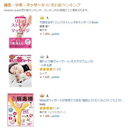 リンパ指圧1位