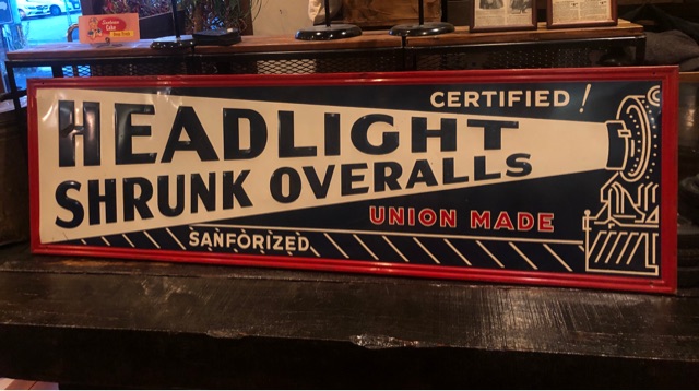 ヘッドライトHEADLIGHT】ビンテージ看板1930年代