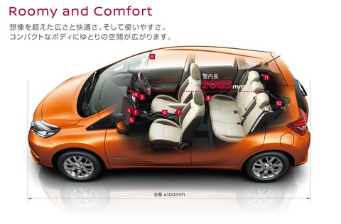日産ノート室内空間