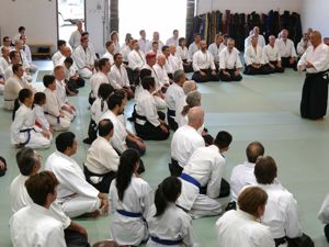 Sensei Kobayashi addressing participants