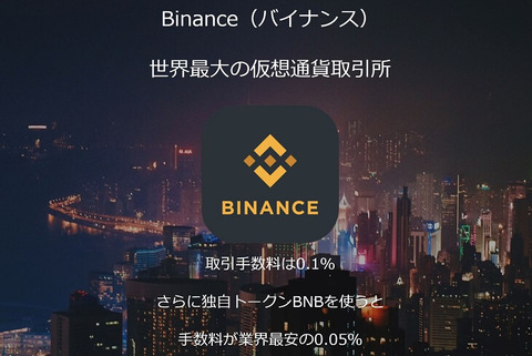 仮想通貨取引所Binance(バイナンス)