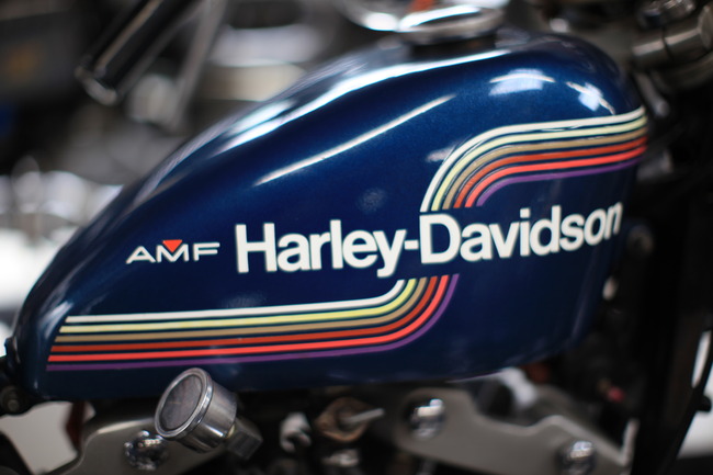 AMF Harley-Davidson 黒 セパレートタンク 2個左右ショベル