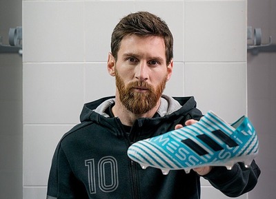 adidas Messi 17.1スパイク グレー/ブルー メッシ着用スパイク】 アディダス ネメシスメッシ17.1 FG/AG 白