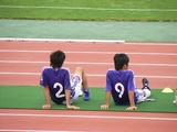 仲良く観戦