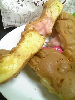 1月のペコちゃん焼き断面