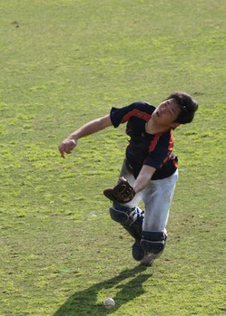中日キャンプキャッチ練習2