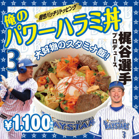 梶谷選手プロデュース俺のパワーハラミ丼