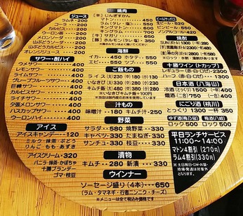 メニュー