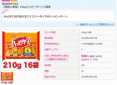ちょっプル ハッピーターン