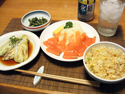 夕食・サーモン