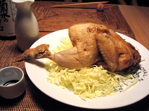 皿に盛った半身揚げ