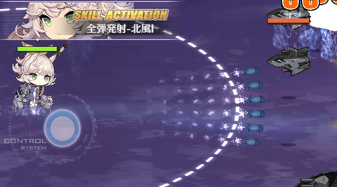 アズールレーン_北風_スキル_全弾発射_模擬戦