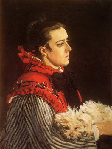 Camille with a Small Dog1866