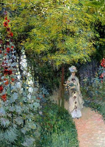 The Garden, Hollyhocks1877