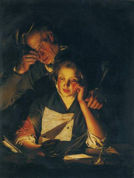 A Girl reading a Letter