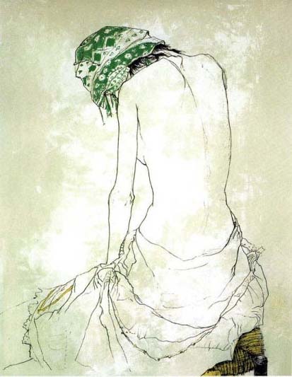 緑色のスカーフ