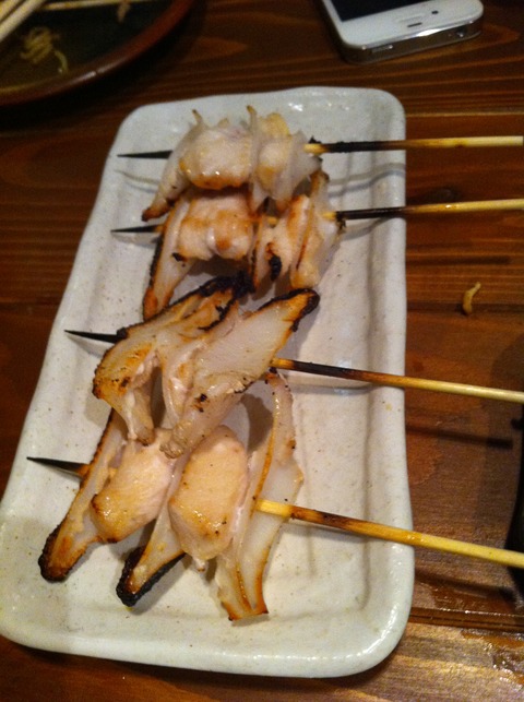 焼き鳥 胸のなんこつ。