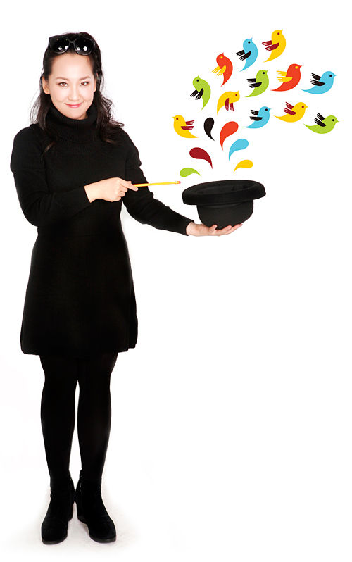 Yiyingと鳥 Yiying with Birds