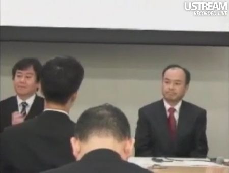 原口一博・前総務大臣と孫正義社長 民主党「情報通信議員連盟」総会でのSB孫正義社長講演90