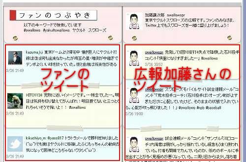 「スポツイ」東京ヤクルトスワローズ公式Twitterページ spotwiswallows3