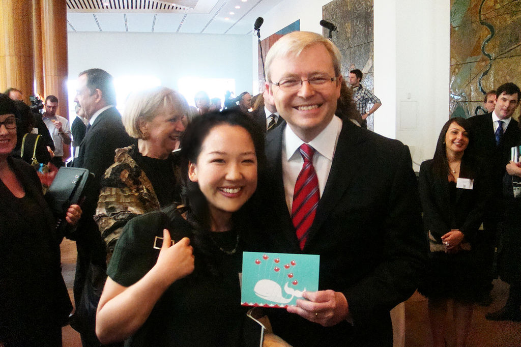 Yiying Luとオーストラリア首相ケビン・ラッド Yiying Lu and Australian Prime Minster Kevin Rudd