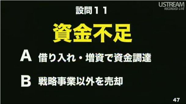 設問11 資金不足 第2回ソフトバンクアカデミア公開講義52