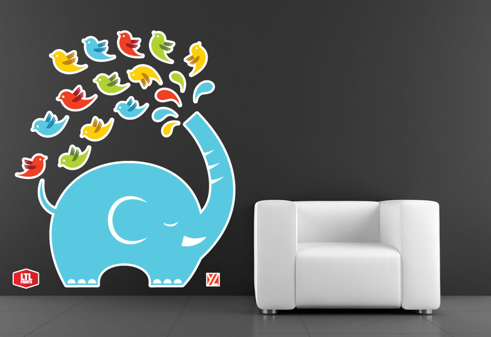 LTLプリント ウォールグラフィックス ゾウ yiying wall graphics10