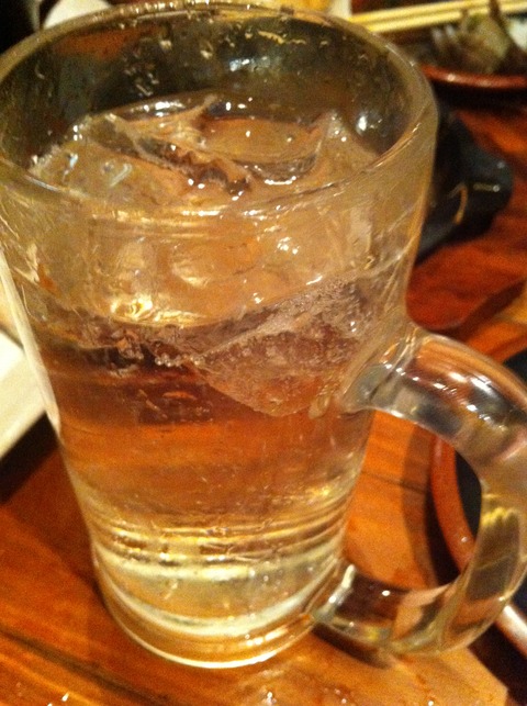 果実酒(桃花水)の炭酸割り。