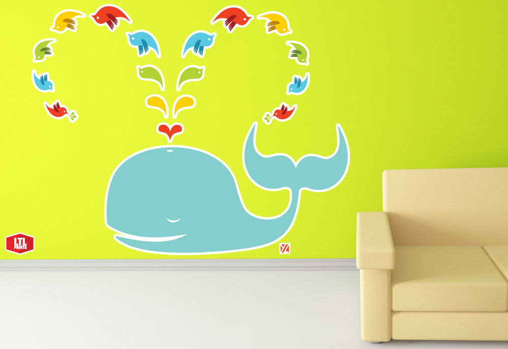 LTLプリント ウォールグラフィックス クジラ yiying wall graphics12