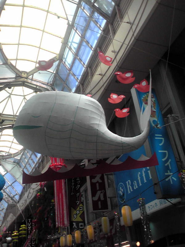 阿佐ヶ谷七夕祭り ツイッターのクジラ7 asagaya fail whale7