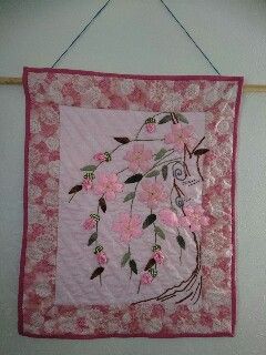 垂れ桜 : アップルのパッチワーク進行中！