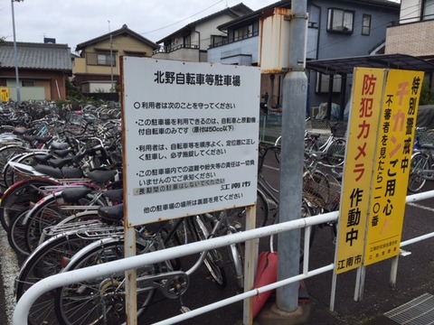 江南駅【北野】駐輪場