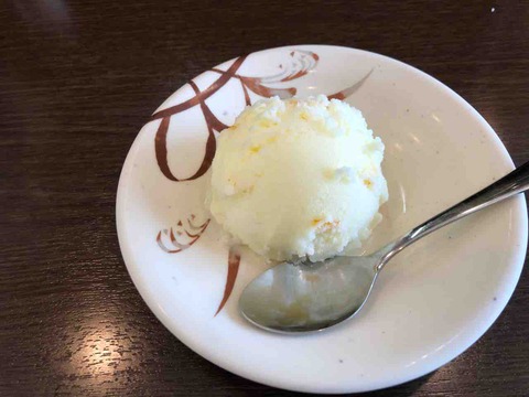 『台湾ラーメン 棒太郎』ゆずシャーベット
