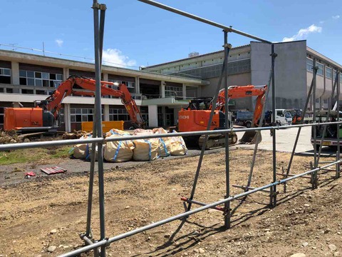 江南市民体育会館旧建物解体工事
