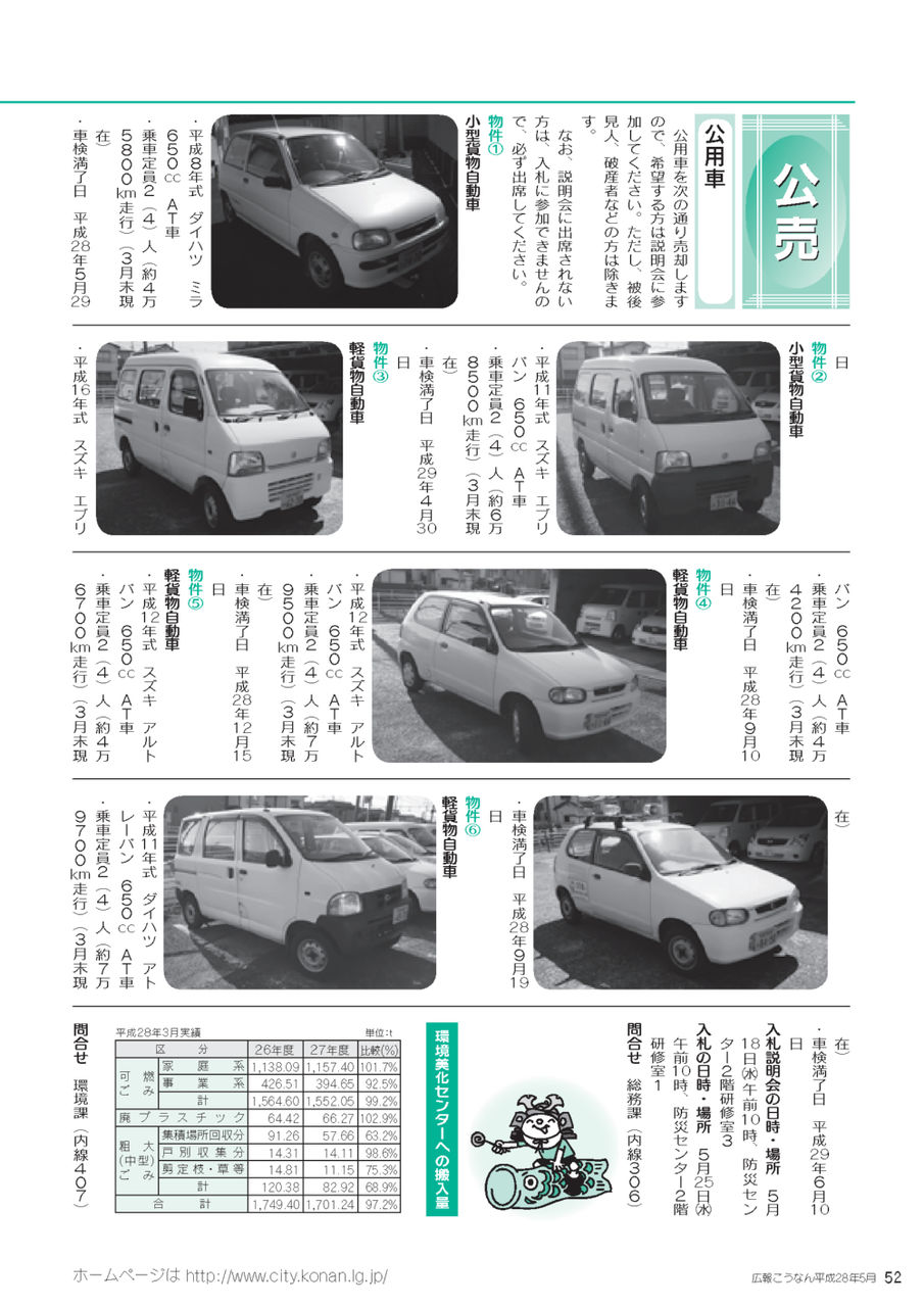 江南市公用車売却